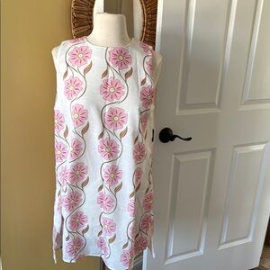 Pink Floral Sleeveless Dress